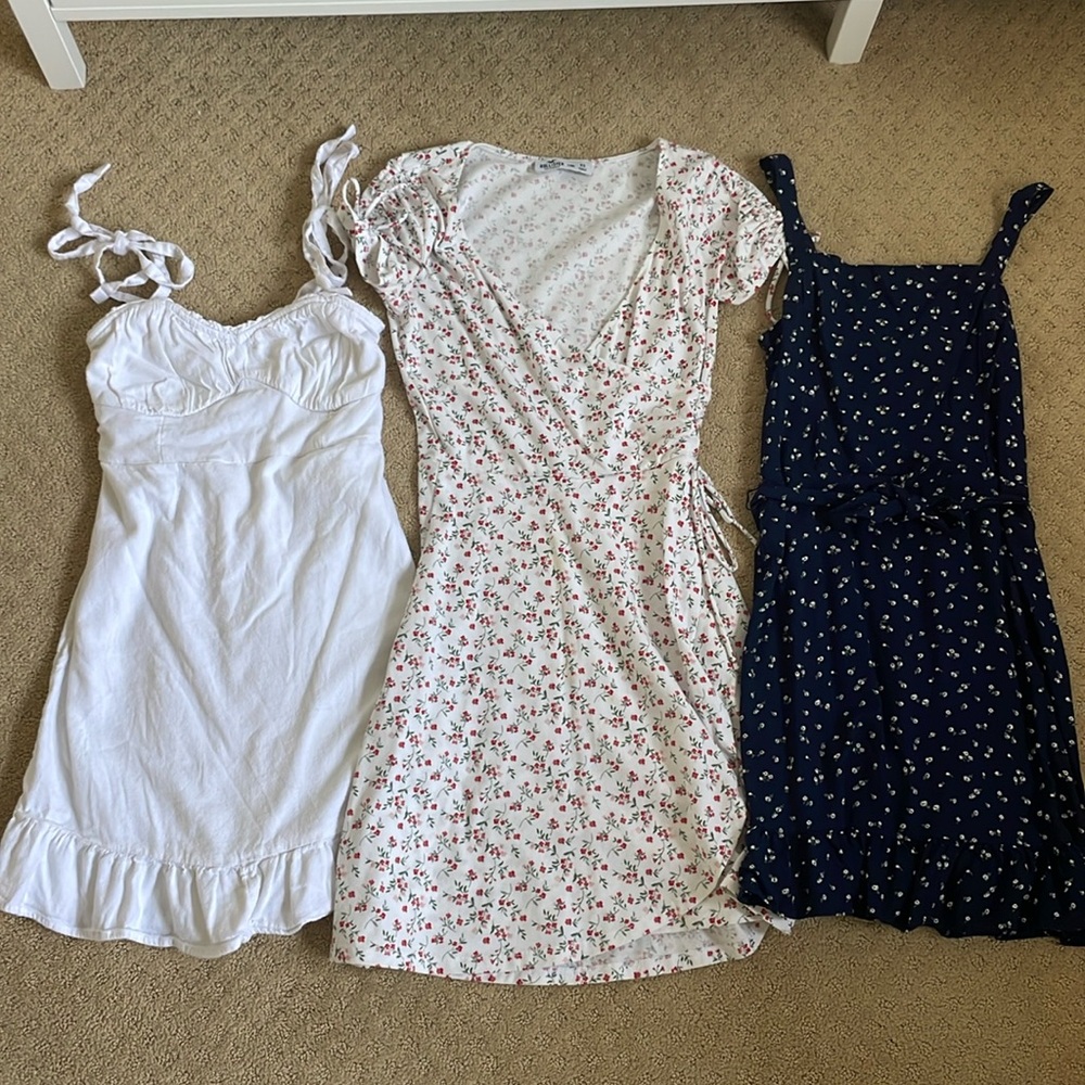 Holister mini dresses 3 pack.